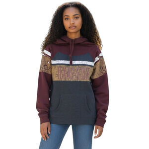 Texas State Womens Hoodie Sweatshirt Large Maroon College Graphic Pullover